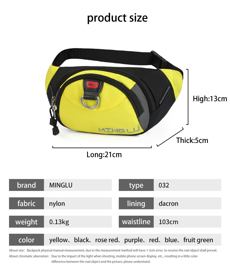 Customization Water Resistant Waist Bag Waterproof Bum Bag Fashionable