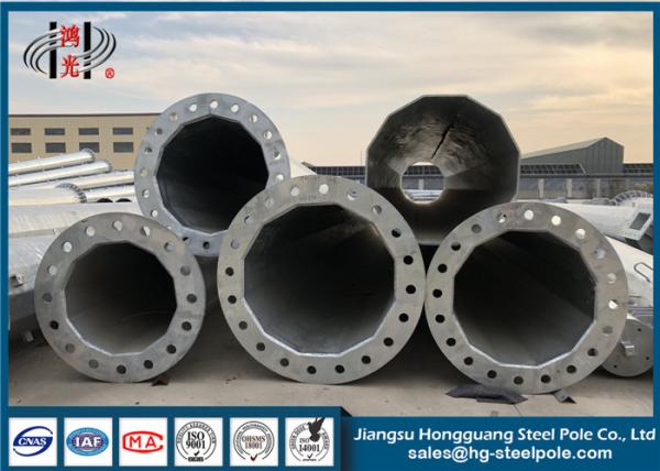 33KV Electric Steel Tubular Pole For Power Transmission , ISO9001-2008