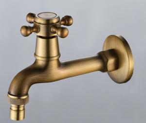 Quality Antique Brass Bibcock 4 6 Point CE Outdoor Water Tap And Sprayer wholesale