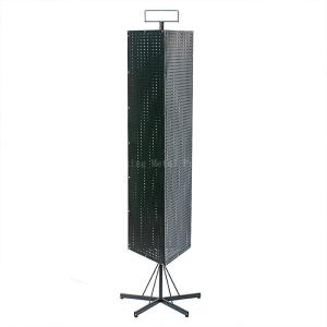 Quality 42mm Width 165mm Height Jewelry Pegboard Display ， Three Sides Rotating Brochure Holder , Supermarket Display Rack wholesale