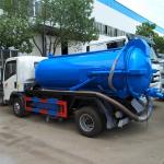 266HP 6m³ Sewage Suction Truck For Dirty Water Euro 2 Manual Transmission Type