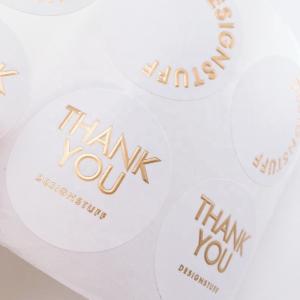 Quality Reuseble Gold Foil Embossed Printed Adhesive Label wholesale