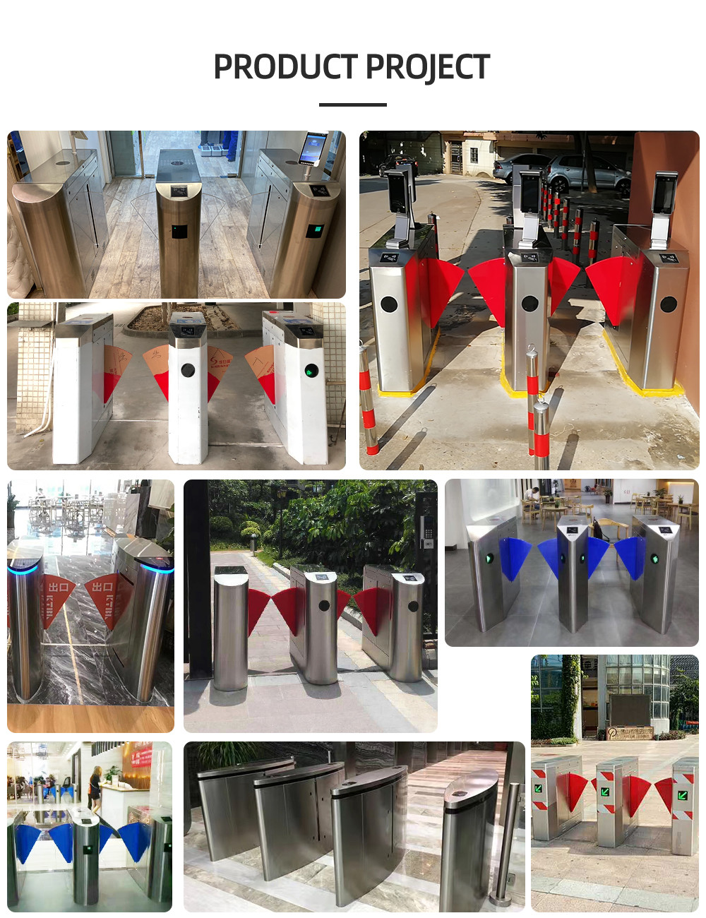 Electronic ID IC Card Retractable Flap Barrier Smart Pedestrian Control
