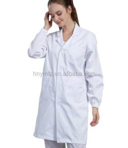 Quality High Quality Hospital Uniforms White Lab Coat for women Medical gown Doctor and Nurse Scrub 60% Cotton 40% Polyester wholesale