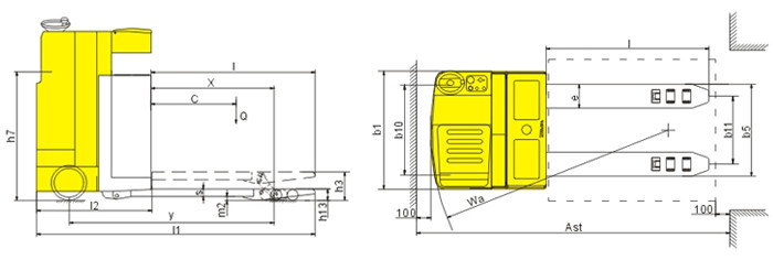 Seated Type Electric Pallet Truck 2 Ton Strong Power Good Looking With EPS System