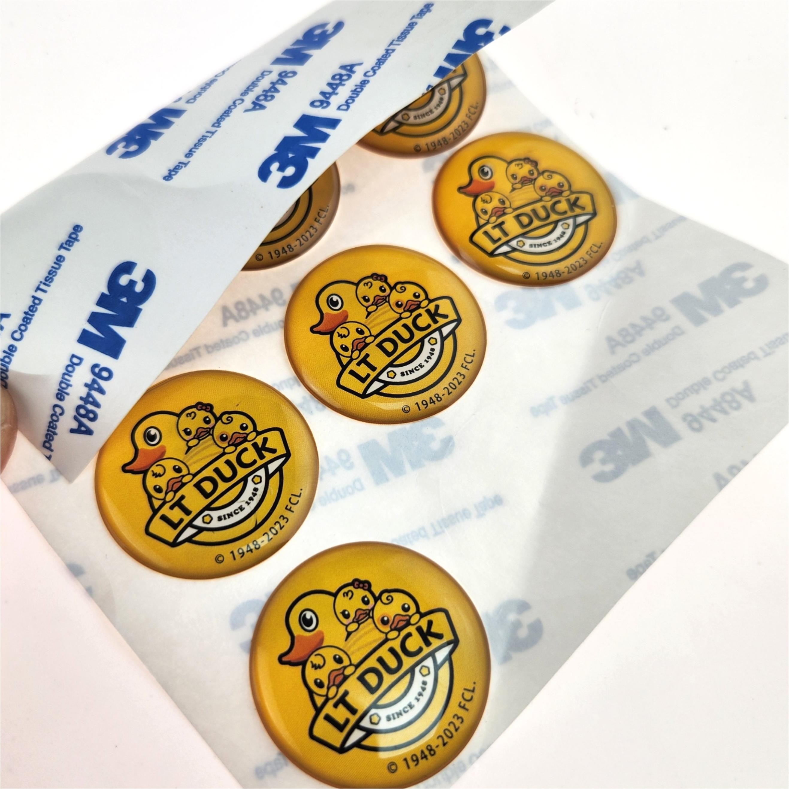 Yellow Customized Epoxy Stickers Branding Quality Vinyl Stickers