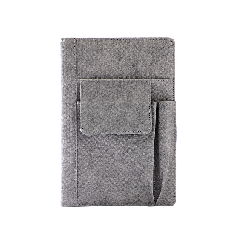 Printed Style Custom A5 Pu Leather Office Journal with Pen Holder and Phone Pocket