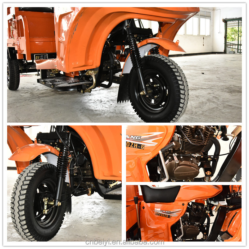 32Ah Storage Battery Heavy Duty Closed Cabin Adult Tricycle with Keel 40*100mm Frame