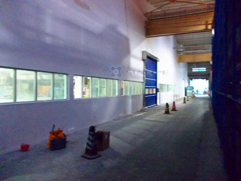 Cleaning Room High Speed Rolling Doors With English Man - Machine Interface