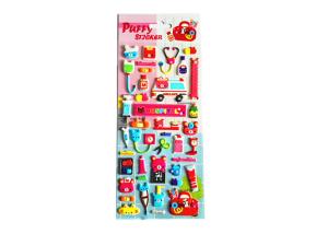 Quality Multiple Styles 3D Puffy Stickers Water Resistance Strong Viscosity wholesale