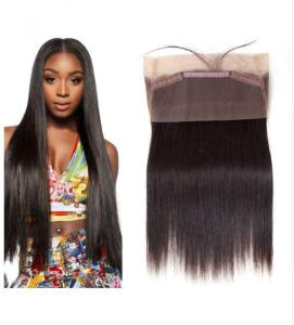 Quality 360 Lace Frontal Closure 100% Real Human Hair Extensions Straight For Ladys wholesale
