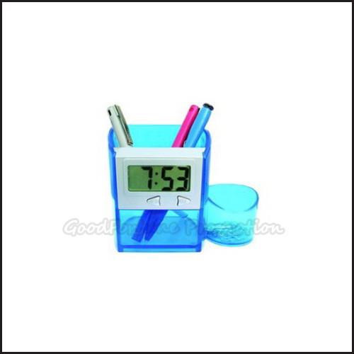 Hot Sale Promotional printed logo fold desk table pen holder temperature week