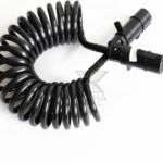 7Pin Connector Spring Trailer Cable Wire Harness , 5V Electrical Cable Harness