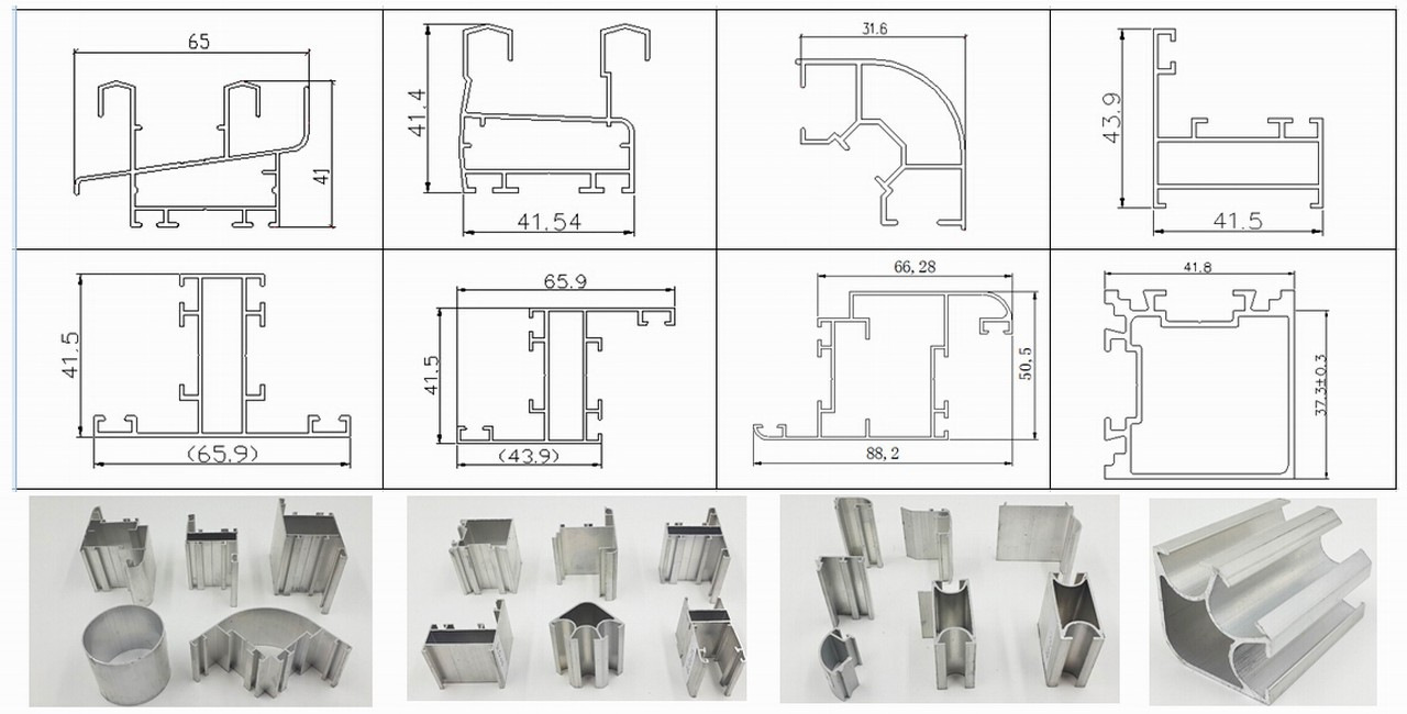 6061/6063 Series Wooden Grain Aluminum Extrusion Profiles for Kitchen Cabinet