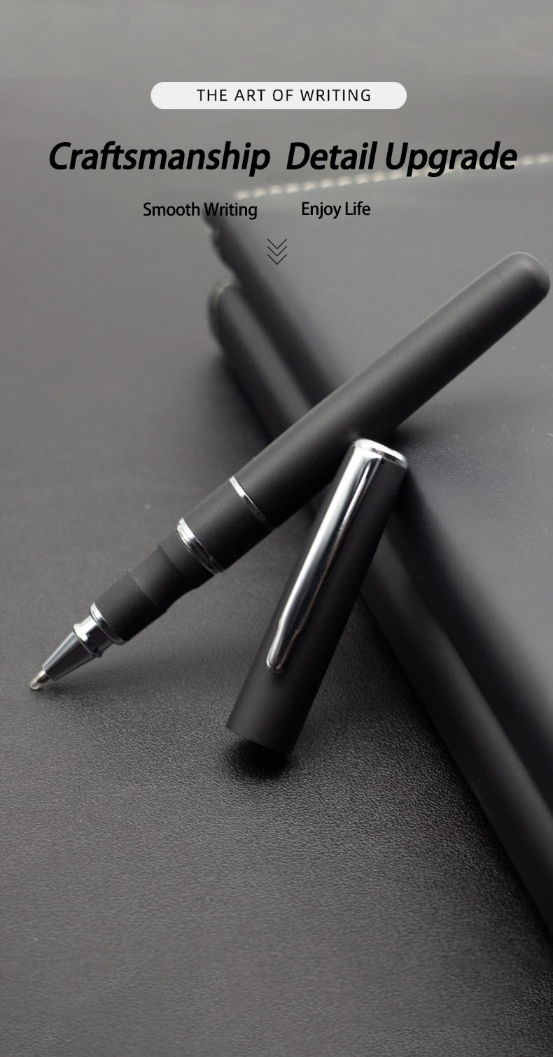 Black Business Roller Ball Pen 0.5mm Neutral Pen Metal Signature Pen