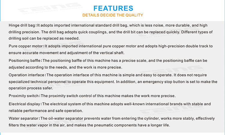 Standard Motor Double Head Hinge Boring Machine for Panel Furniture Production Line