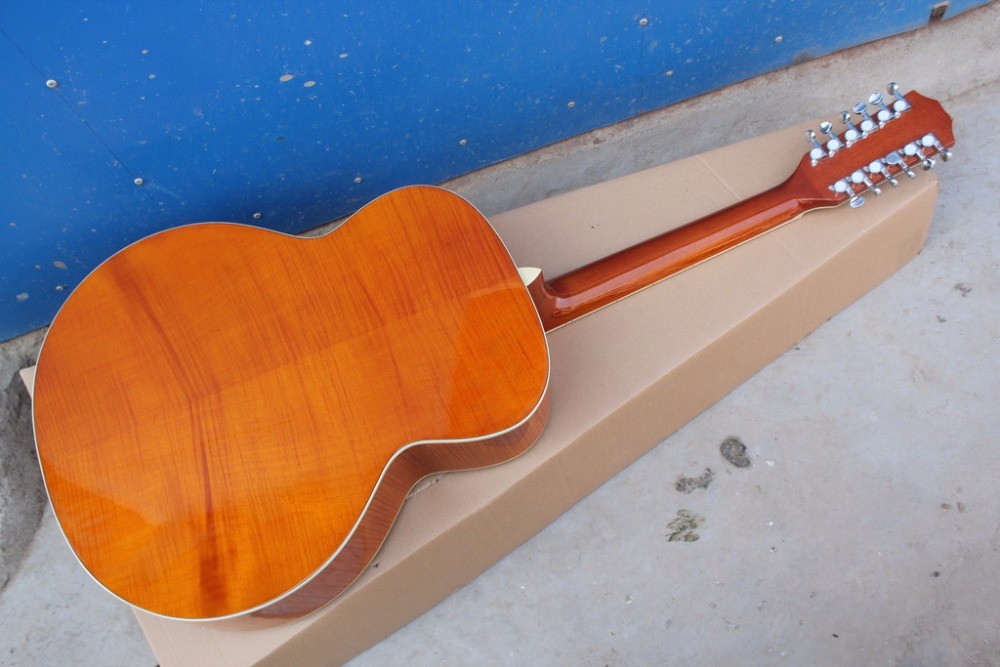 12 strings blond acoustic guitar TY 12 strings 814 acoustic electric guitar round body 814ce guitar