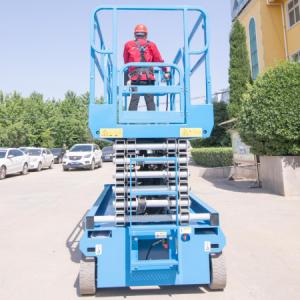 Quality Raised Self Propelled Hydraulic Scissor Lift Control Panels blue color wholesale