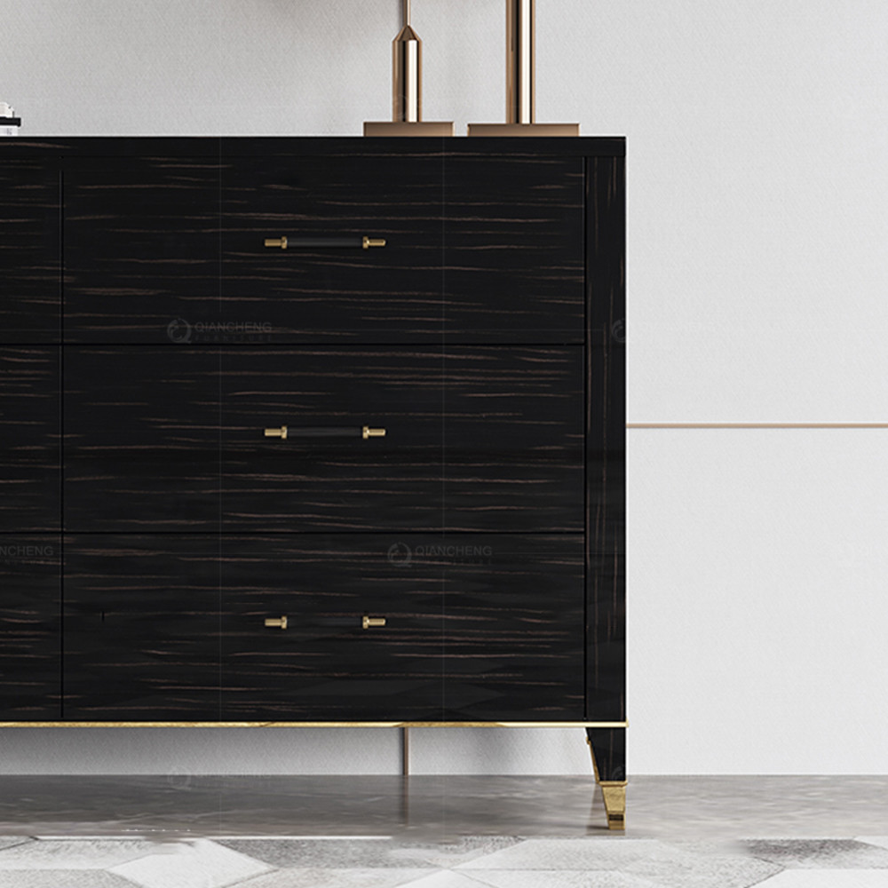 Home Decorating SS Console Table Sideboard Living Room With 6 Drawers