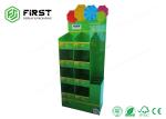 UV Coating Customized Logo Cardboard Floor Displays , Sturdy Structure
