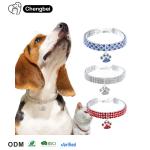Rhinestone Cat Diamond Collar Blue Red Diamond Collar Necklace For Dogs