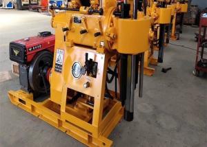 Quality Yellow Color 75mm Core Drilling Rig With BW 160 Mud Pump 130 Meters Depth Diesel Engine wholesale