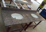 Double Sink Granite Bathroom Vanity Tops / Natrual Granite Stone Top