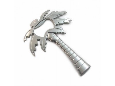 2D Coconut Tree Shape Beer Bottle Opener, die casting metal alloy made coconut tree shape beer bottle opener, nickle pla