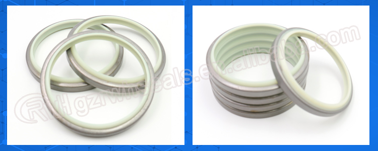 Excavator Hydraulic Cylinder Dust Seal Dkbi Iron Pu White Color
