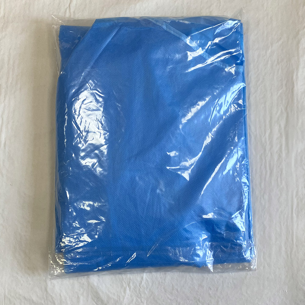 Non Woven Pp Pe Coated Yellow Disposable Surgical Gown For Doctors
