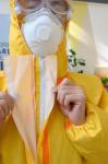 50-90gsm Type 3 Disposable Coveralls Liquid Chemicals Resistance Microporous