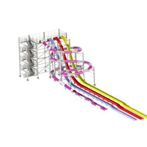 Quality Environmental Friendly RAL Color Spiral Water Slide High Speed wholesale