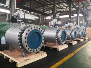 Quality API6D LCB Fire Safe Trunnion Type Ball Valve Metal Seated wholesale