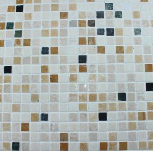 Quality Washroom Bathroom Backsplash Tile Square Pattern Marble Stone Mosaics wholesale