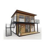 20ft/40ft Steel Frame Galvanized Steel Bending 180g Modern 4 Bedroom Bilayer