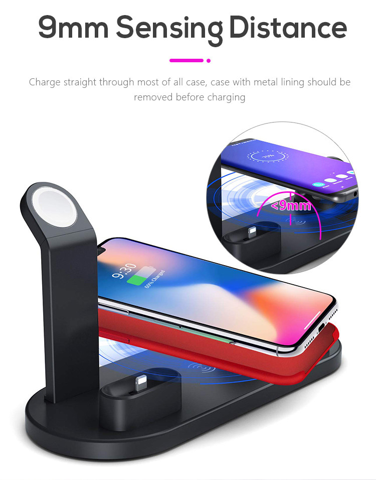 9V 1.67A 2W Charging Dock 3 In 1 QI Wireless Charger