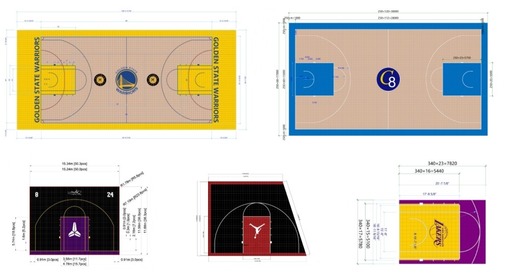Pvc Modular Badminton Table Tennis Pickleball Sport Court Flooring Tiles Basketball Floor