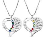 S925 Sterling Silver Love Personalized Custom Name Letter Mother'S Birthstones