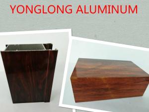 Quality Square Wood Grain Wardrobe Frame Aluminium Profile For Construction Material wholesale