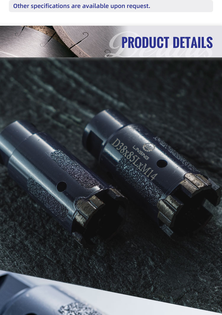Tools Diamond Core Drill Bit Hot Press Segmented Type for Marble Granite Quartz 6-125mm
