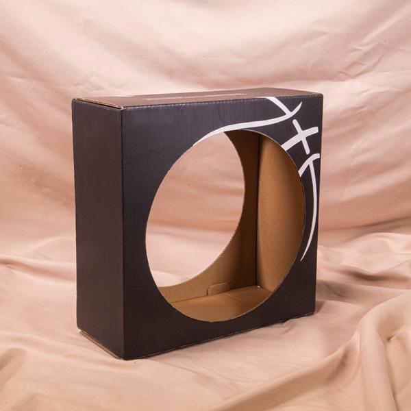 Circular Ball Shaped Corrugated Display Color Box For Basketball Football