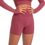 Seamless sports solid color tight shorts high waist elastic hip fast dry fitness