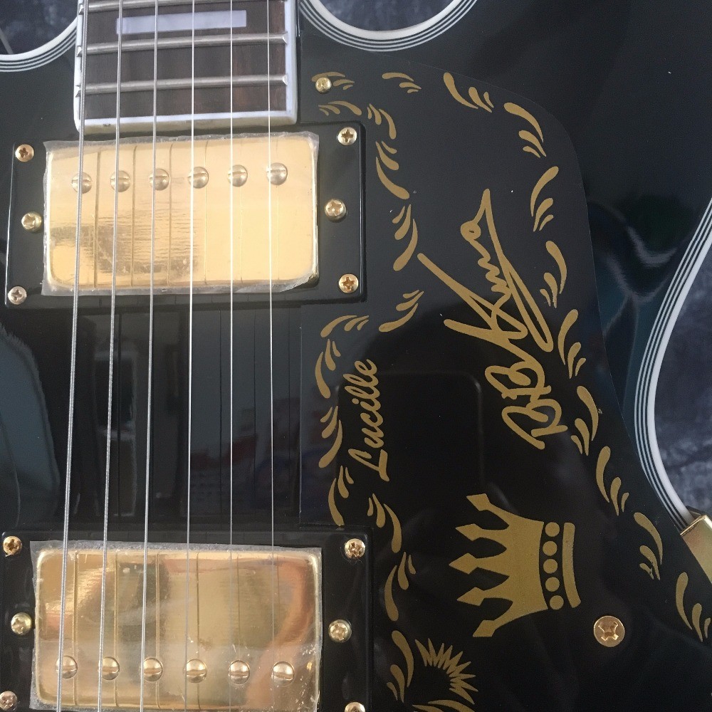 Hollow Jazz Guitars BB King Crown Electric Guitar in Black