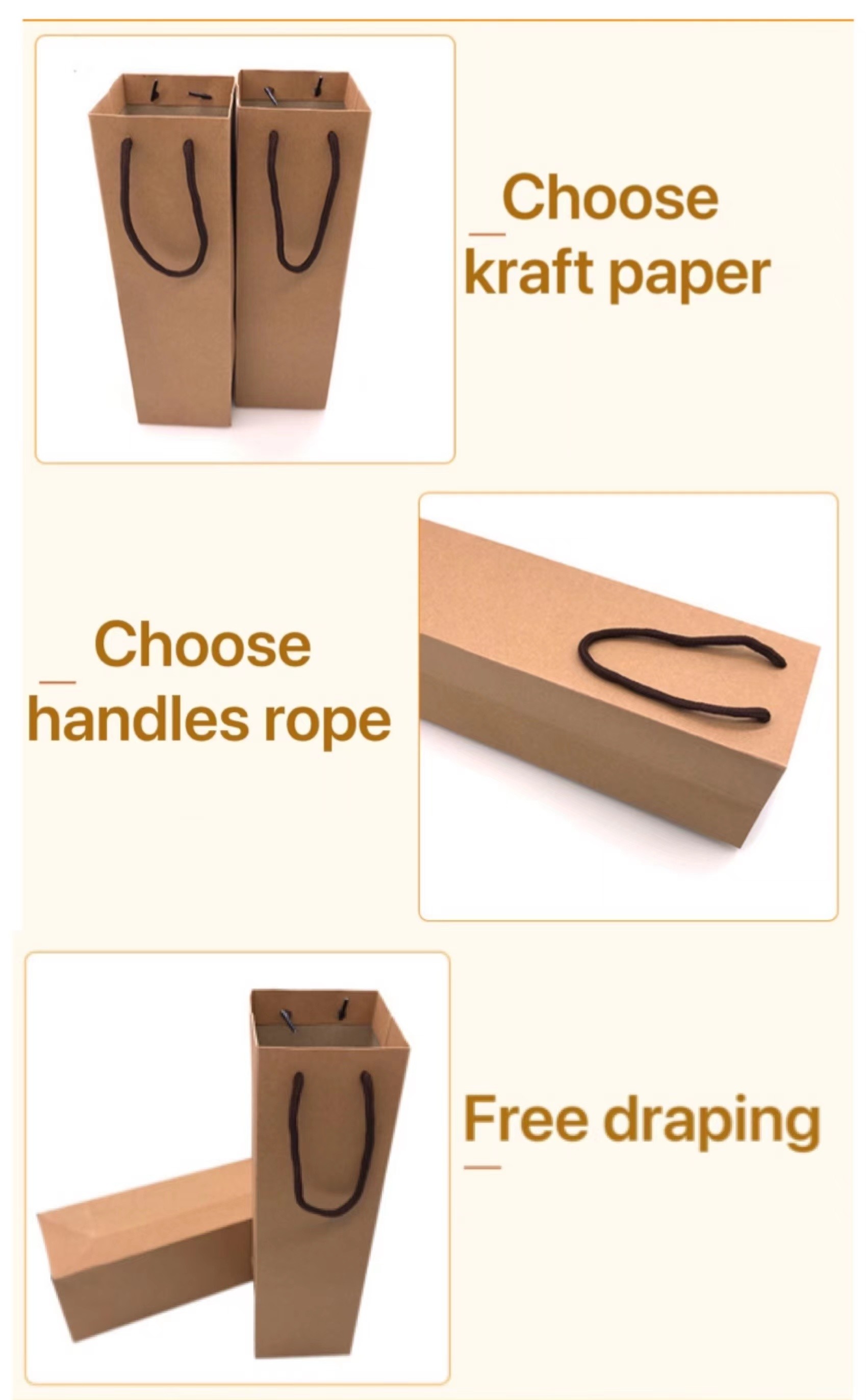 ISO SGS Nontoxic Wine Bottle Paper Bags CMYK Red Wine Paper Bag Wine Bottle Drawstringfabric Bag Packaging