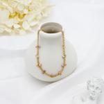 Ethiopian Wedding Beaded Bracelets Jewelry Alloy Gold Clear Acrylic 21.5mm Screw