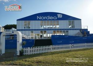 Quality Dome Shape Blue Color Double Decker Tents With Glass Walls for Sporting Events Large Capacity wholesale
