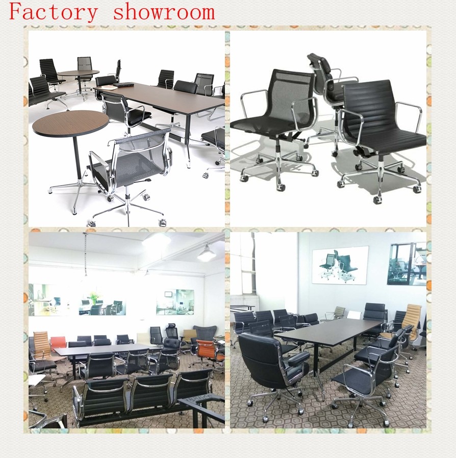 Aluminium Alloy Black Genuine Leather Swivel Lift Executive Office Chair