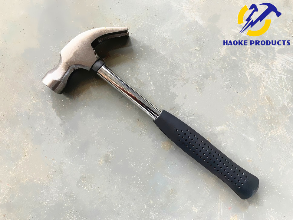8OZ Size Carbon Steel Materials Claw Hammer With Steel Tubular Color Handle (XL0022)