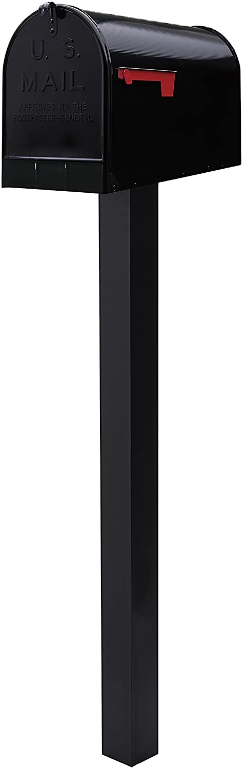 Galvanized Steel Black Post Wall Mount Mailbox for Wall Mounted Residential Townhouse