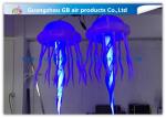Attactive Inflatable Lighting Decoration / Blue Light Up Jellyfish